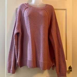 Plus size Open weave pink GAP sweater
